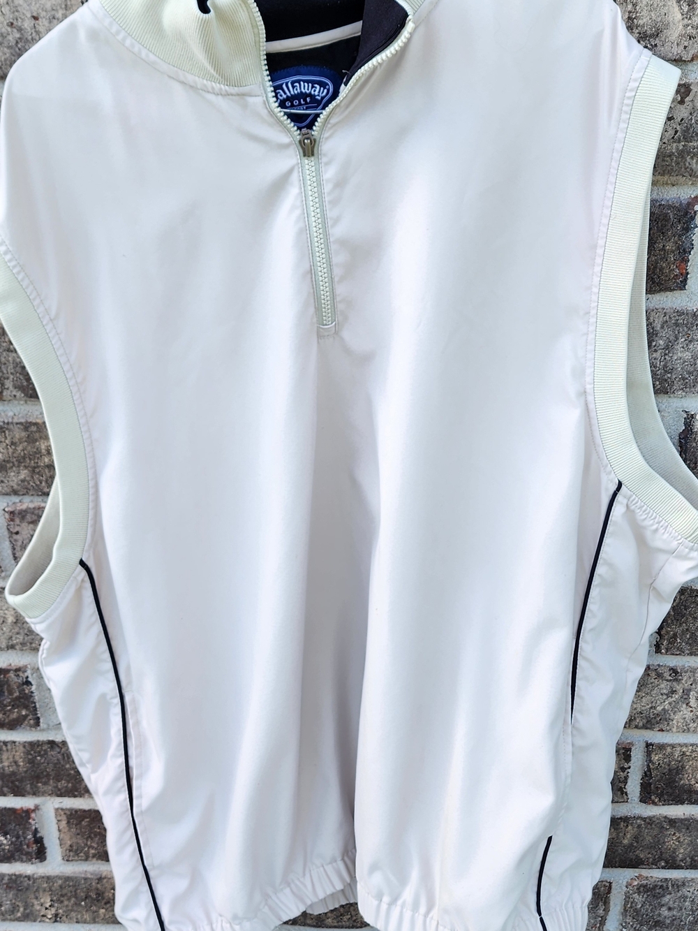 Callaway Athletic Cream Sleeveless Golf Vest